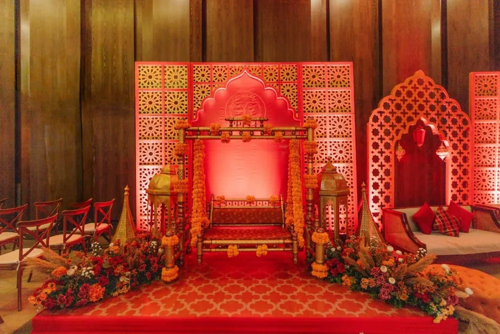 Mughal jharokha stage lanterns — Panigrahana decor portfolio