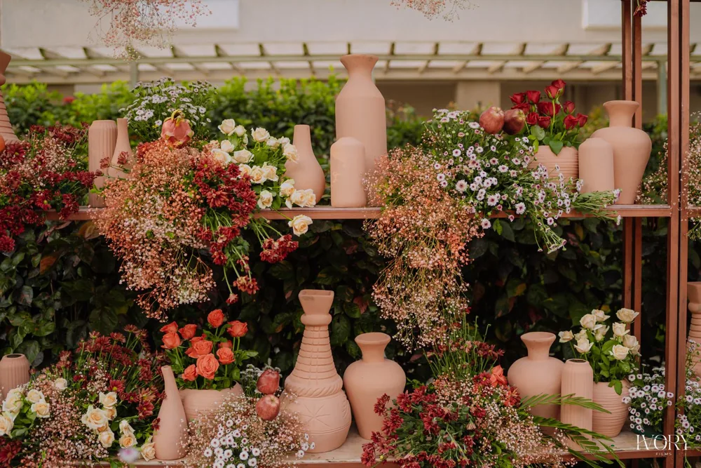 Terracotta vase wall florals — Panigrahana portfolio