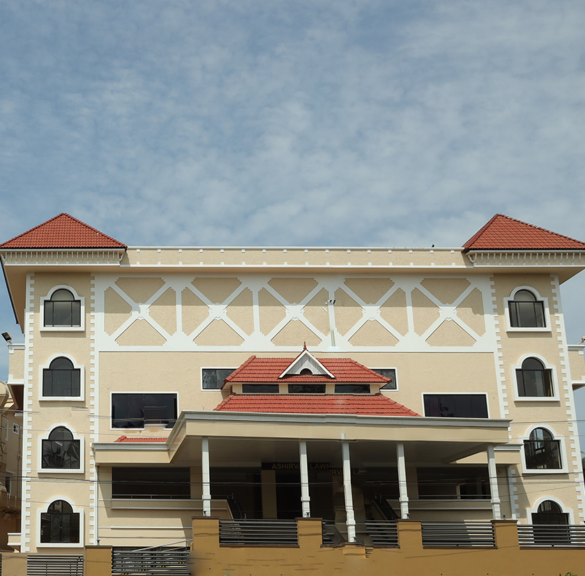 Entrance facade of Ashirvad Lawns Hotel and Convention Centre in Calicut