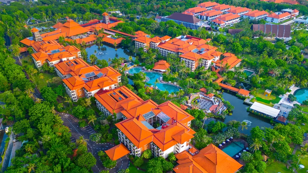 Aerial view of Ayodya Resort Bali in Nusa Dua