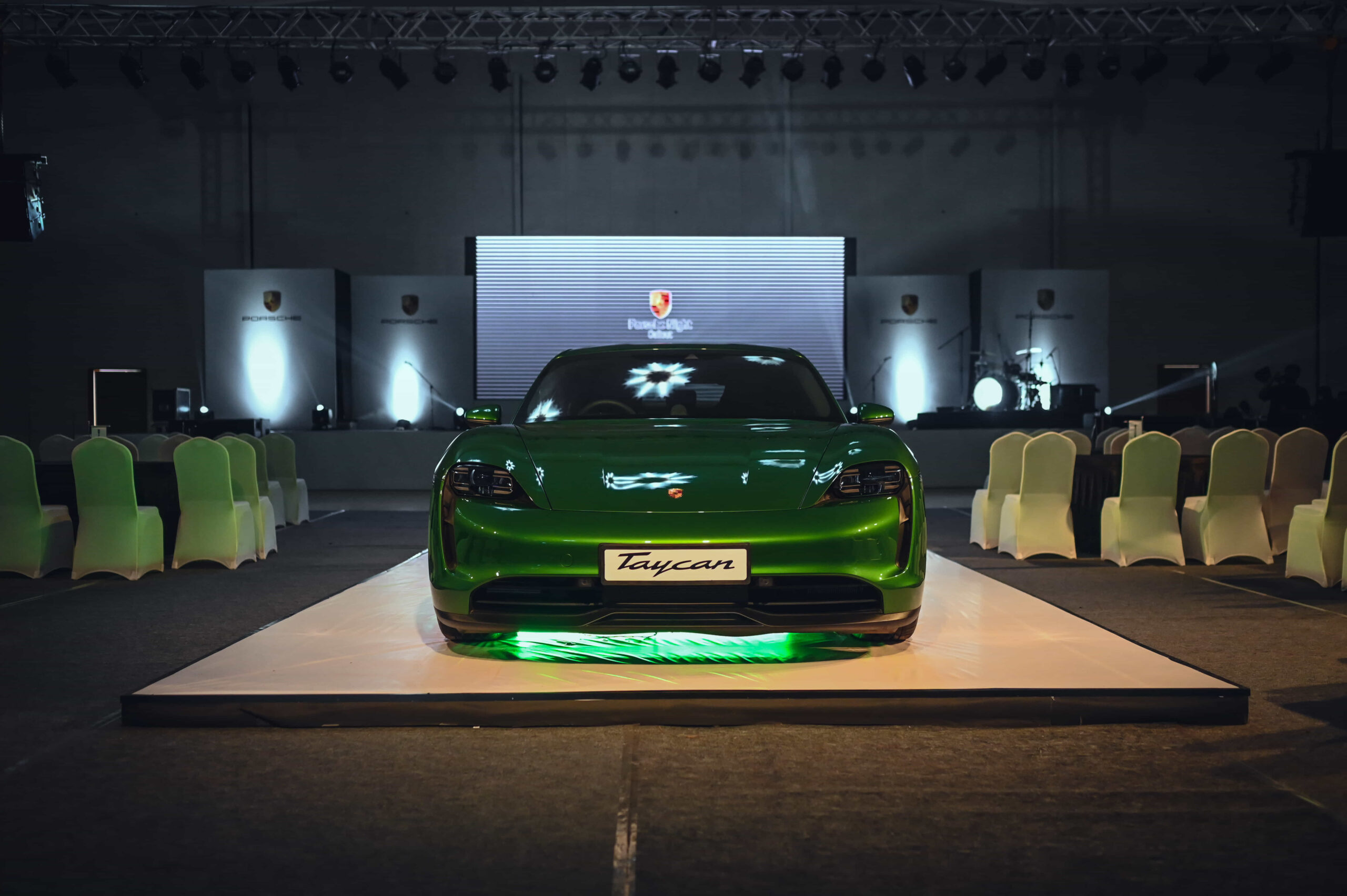 Event hall at Calicut Trade Centre during a Porsche event, photographed for the official venue gallery