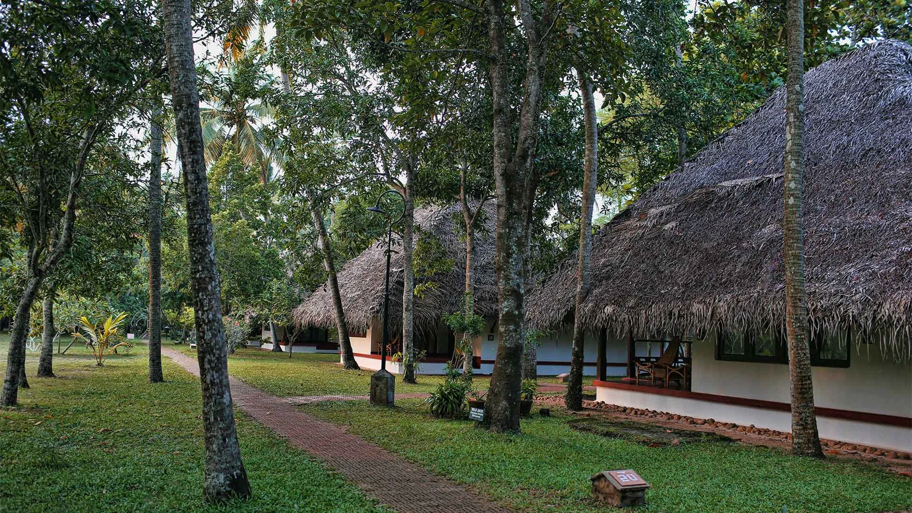 Thatched garden villas at CGH Earth Marari Beach