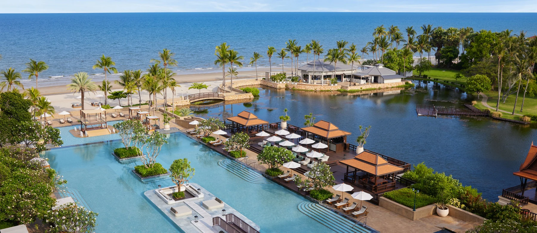 Pool and beach at Dusit Thani Hua Hin