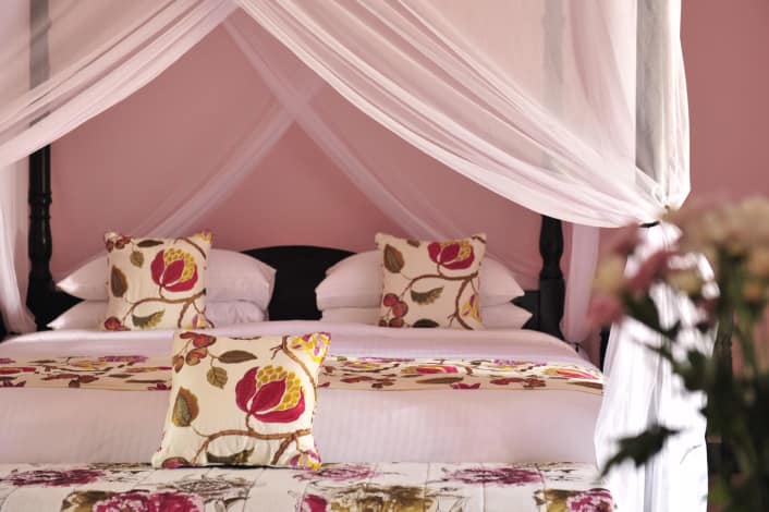 Guest-room interior at Fort Tiracol Heritage Hotel in Goa