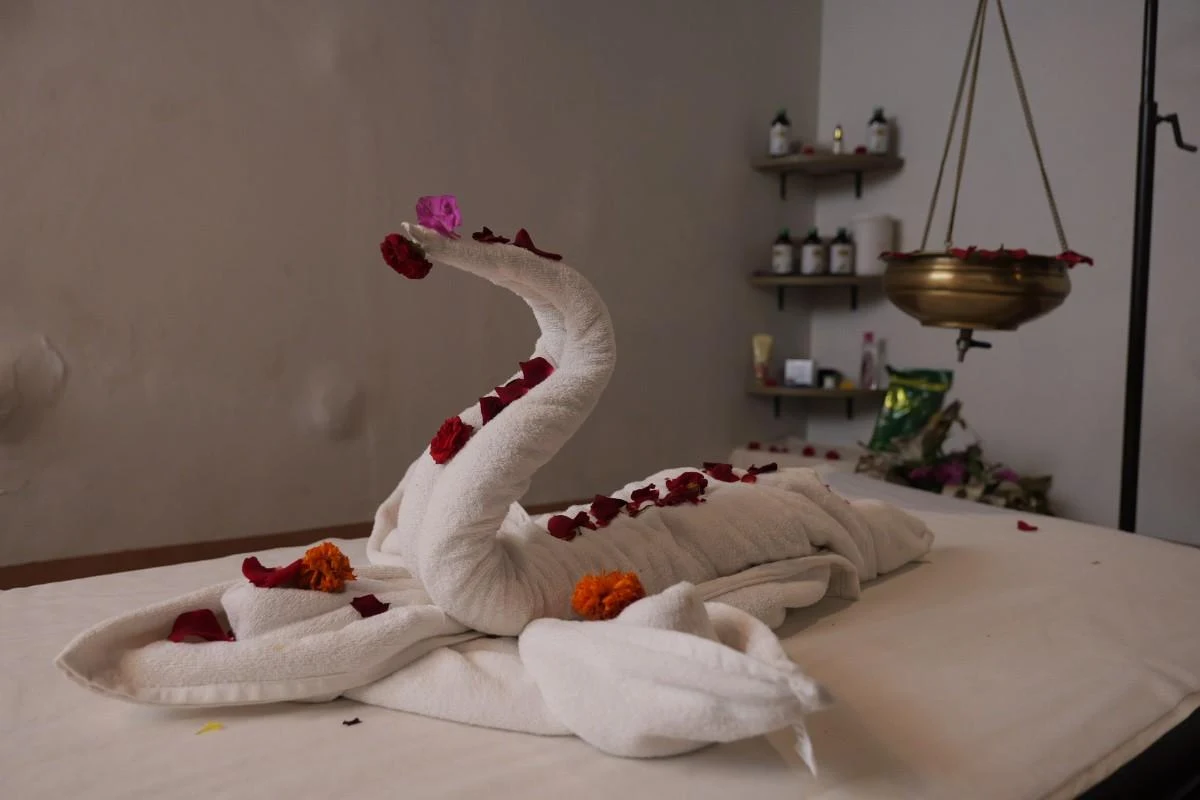 Spa treatment room at Guhantara Resort near Bangalore