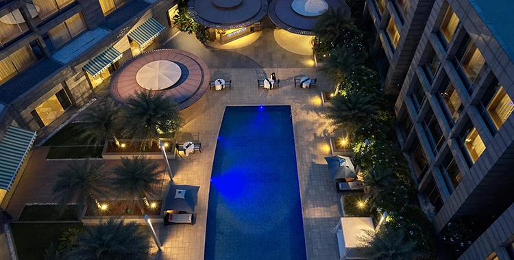 Aerial view of Hilton Bangalore Embassy GolfLinks