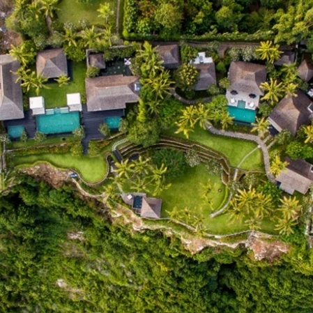 Aerial view of Khayangan Estate in Uluwatu, Bali