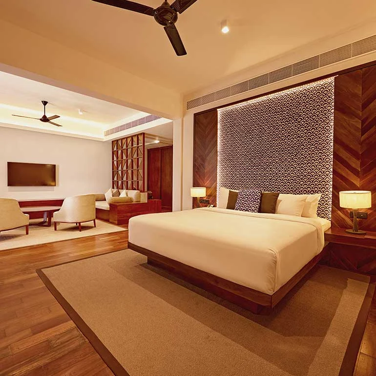 Bedroom in the Plunge Pool Suite at Le Grand Galle