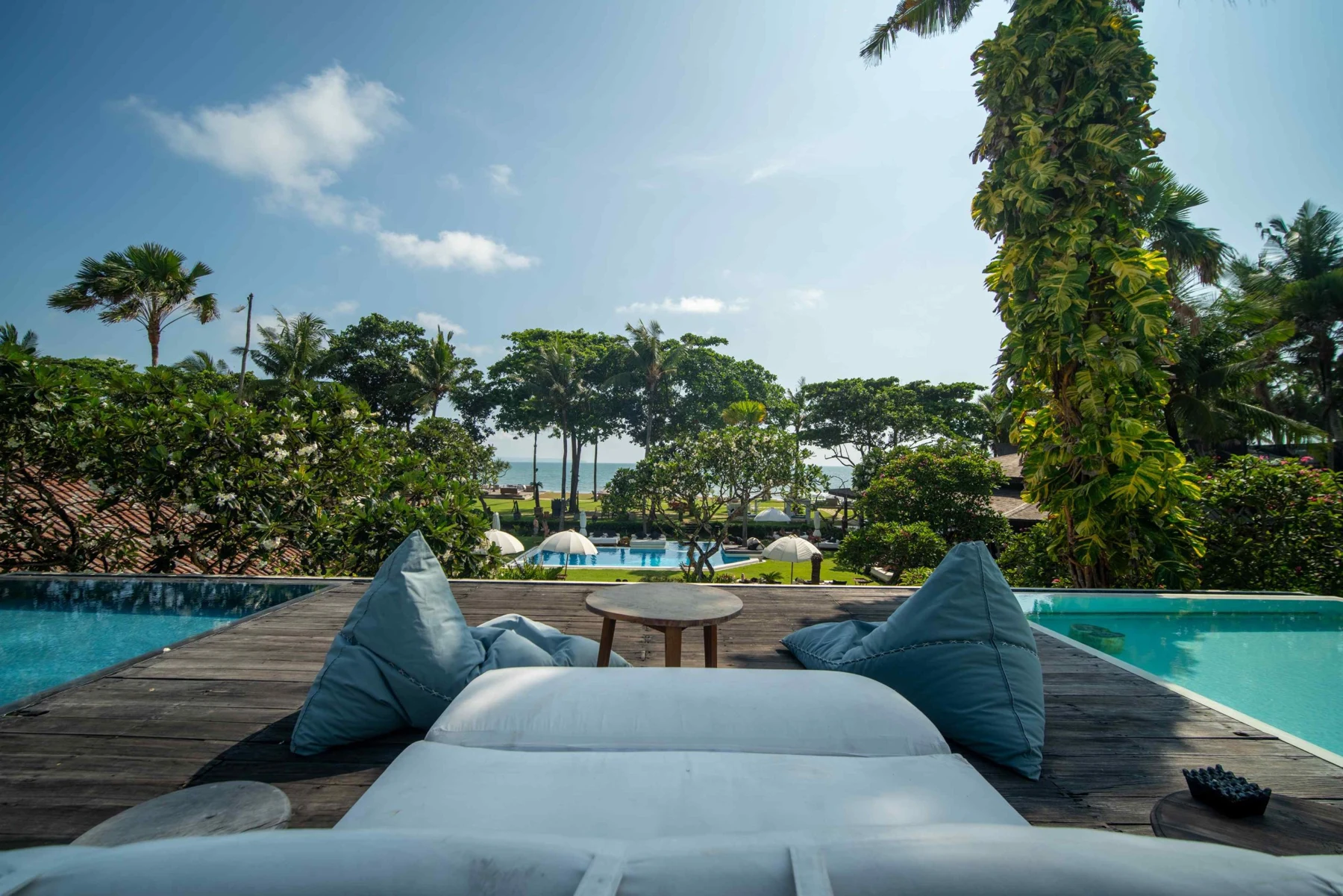 Canopy Suite sunbed at Morabito Art Villa, Canggu