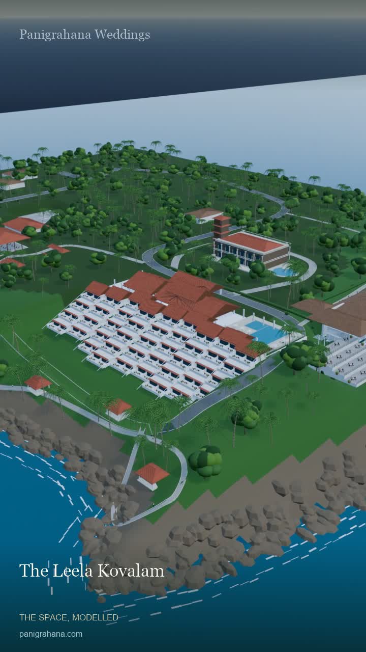 The Leela Kovalam model rendered by Panigrahana Weddings